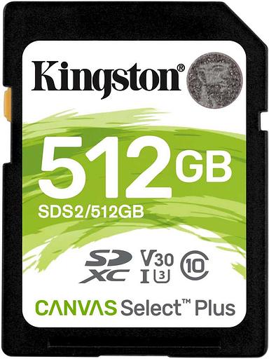 Флеш карта SDXC 512Gb Class10 Kingston SDS2/512GB Canvas Select Plus w/o adapter фото 1