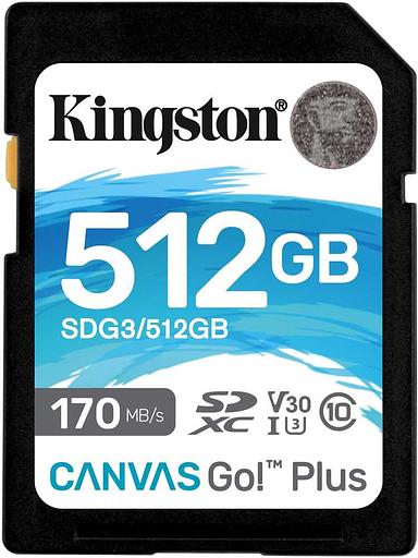 Флеш карта SDXC 512Gb Class10 Kingston SDG3/512GB Canvas Go! Plus w/o adapter фото 1