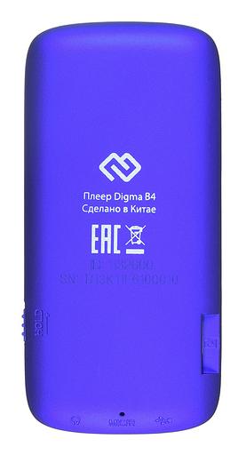 Плеер Hi-Fi Flash Digma B4 8Gb синий/1.8"/FM/microSDHC фото 3