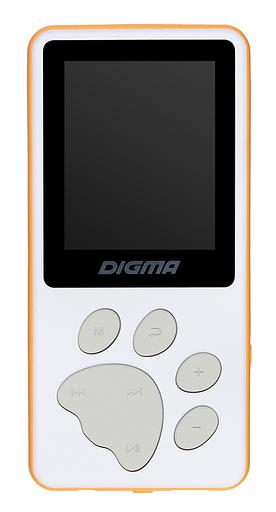 Плеер Hi-Fi Flash Digma S4 8Gb белый/оранжевый/1.8"/FM/microSDHC фото 2