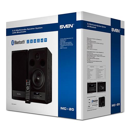 SVEN MC-20, чёрный, акустическая система 2.0, мощность 2x45Вт (RMS), FM-тюнер, USB/microSD, дисплей, пульт ДУ, Bluetooth, Optical SVEN MC-20 (SV-014438) фото 9