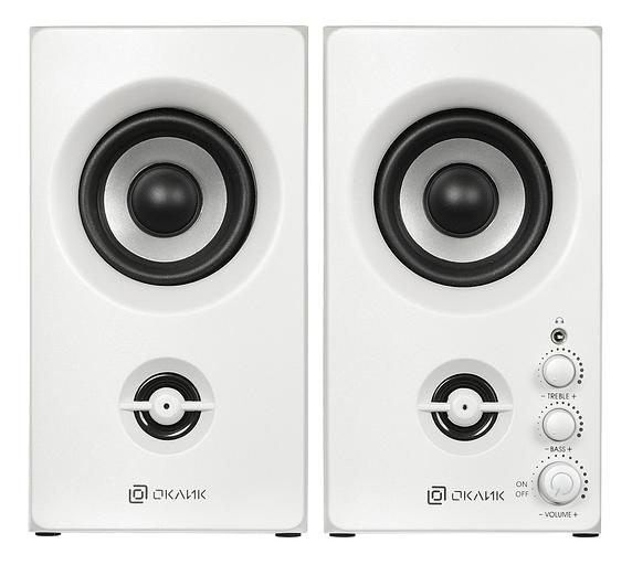 Колонки Оклик OK-164 2.0 белый 30Вт фото 3