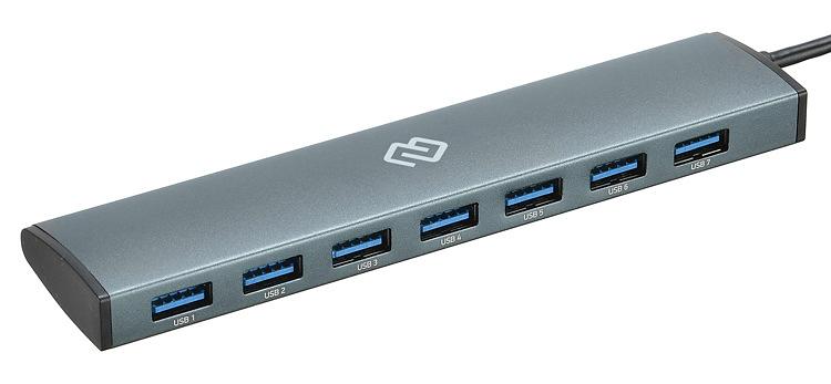 Разветвитель USB-C Digma HUB-7U3.0-UC-G 7порт. серый фото 1