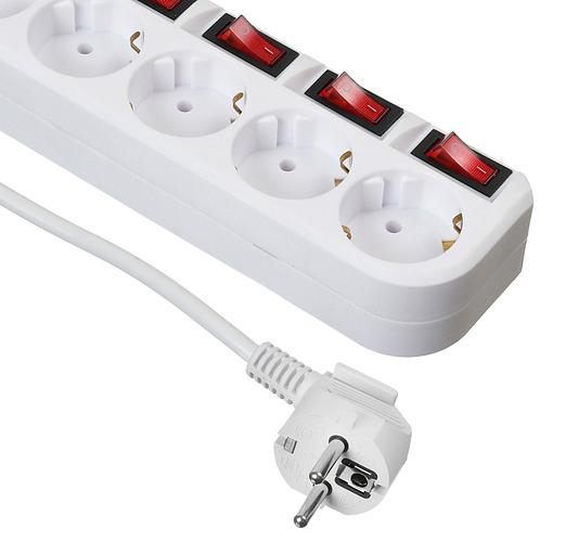 Сетевой фильтр Buro 500SH-3-SW-W 3м (5 розеток) белый (коробка) фото 3
