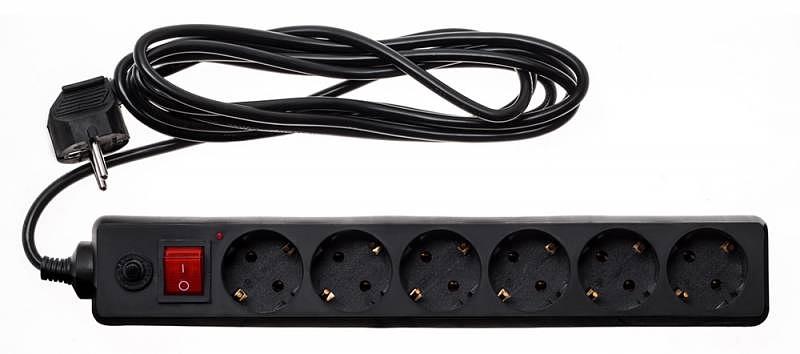 Сетевой фильтр Buro 600SH-16-3-B 3м (6 розеток) черный (коробка) фото 2