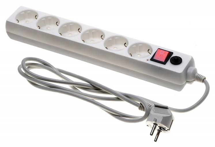 Сетевой фильтр Buro 600SH-16-1.8-W 1.8м (6 розеток) белый (коробка) фото 1