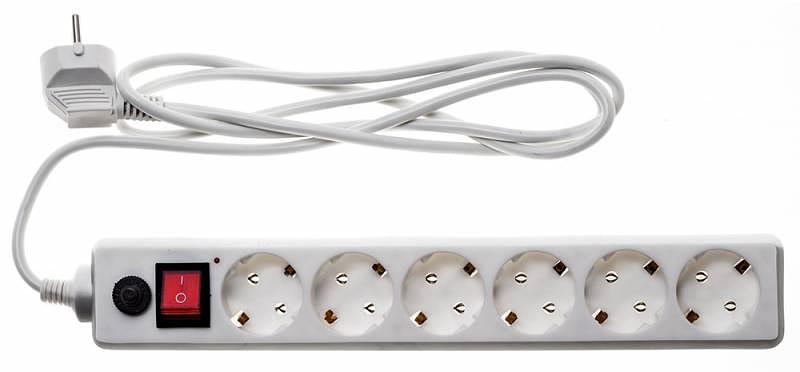 Сетевой фильтр Buro 600SH-16-1.8-W 1.8м (6 розеток) белый (коробка) фото 2