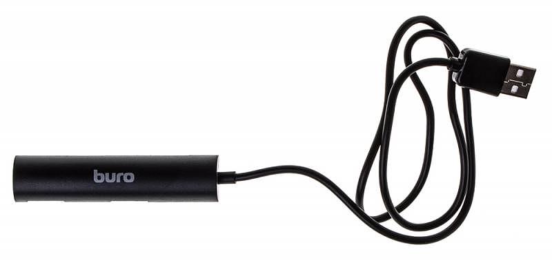 Разветвитель USB 2.0 Buro BU-HUB4-0.5R-U2.0 4порт. черный фото 1