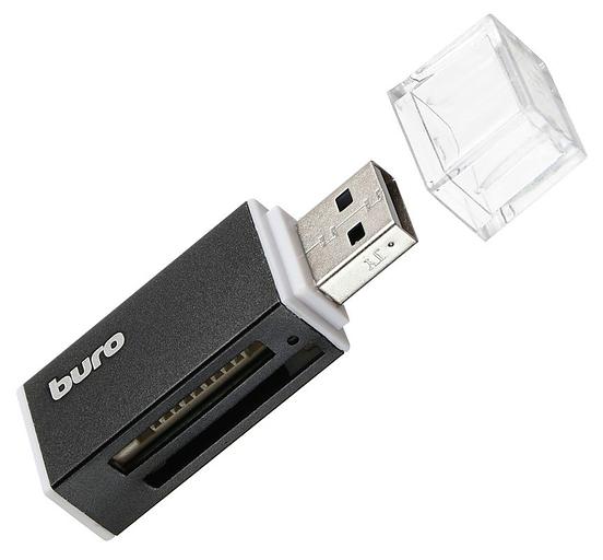 Устройство чтения карт памяти USB2.0 Buro BU-CR-3104 черный фото 5