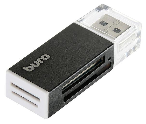Устройство чтения карт памяти USB2.0 Buro BU-CR-3104 черный фото 6