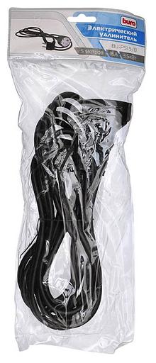 Сетевой удлинитель Buro BU-PS1.5/B 5м (1 розетка) черный (пакет ПЭ) фото 4