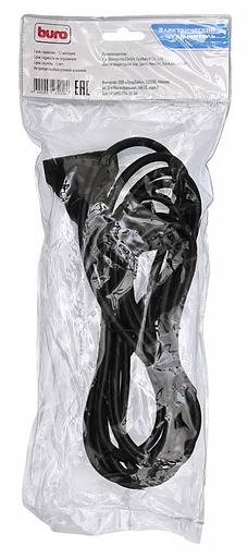 Сетевой удлинитель Buro BU-PS1.5/B 5м (1 розетка) черный (пакет ПЭ) фото 5
