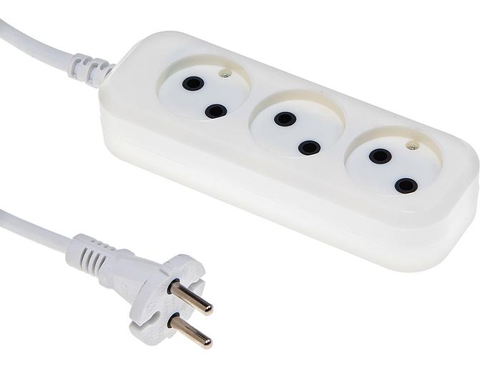Сетевой удлинитель Buro BU-PSL3.1/W 1.5м (3 розетки) белый (пакет ПЭ) фото 3