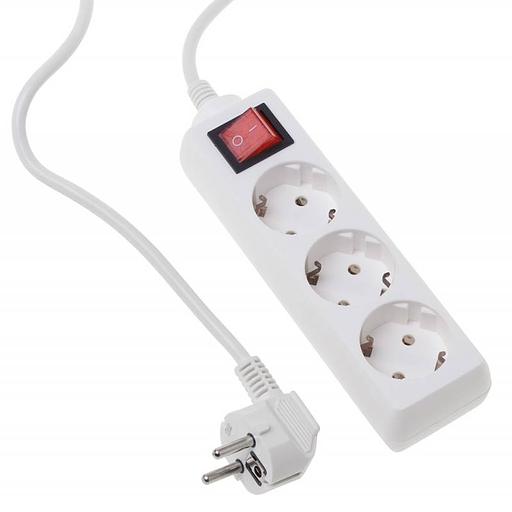 Сетевой удлинитель Buro BU-PS3.3/W 3м (3 розетки) белый (пакет ПЭ) фото 3