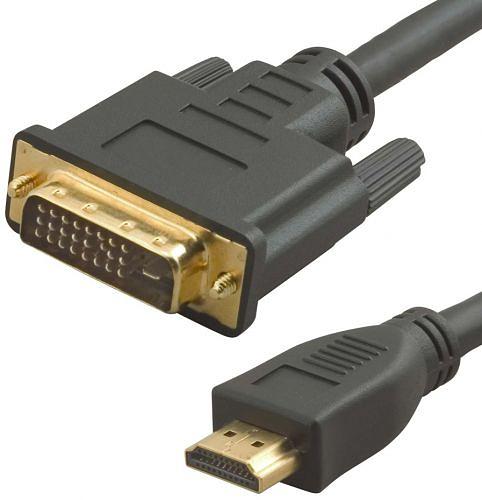 Кабель аудио-видео Lazco WH-141 HDMI (m)/DVI-D(m) 20м. Позолоченные контакты черный (WH-141(20M)) фото 1