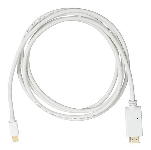 Кабель аудио-видео Buro 1.2v miniDisplayport (m)/HDMI (m) 2м. Позолоченные контакты белый (BHP MDPP-HDMI-2) фото 2