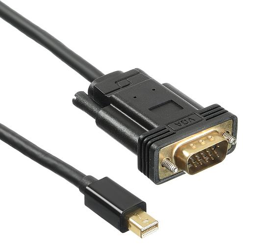 Кабель аудио-видео Buro 1.1v miniDisplayport (m)/VGA (m) 2м. Позолоченные контакты черный (BHP MDPP-VGA-2) фото 3