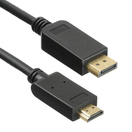 Кабель аудио-видео Buro v. 1.2 DisplayPort (m)/HDMI (m) 3м. Позолоченные контакты черный (BHP DPP_HDMI-3) фото 3