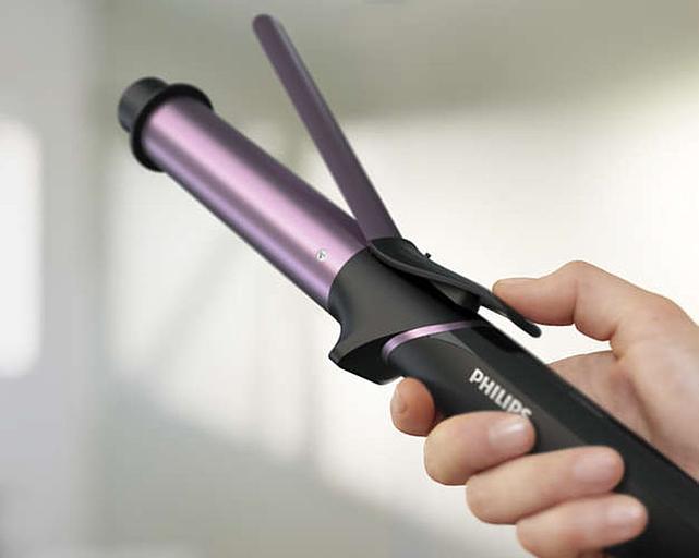 Щипцы Philips BHB868/00 макс.темп.:200С покрытие:керамико-кератиновое черный/фиолетовый фото 8