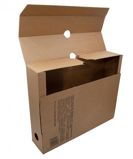 Короб архивный Silwerhof КА-75БУРЫЙ микрогофрокартон корешок 75мм 320x255x75мм бурый фото 4