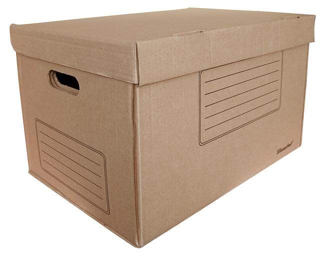 Короб архивный откидная крышка Silwerhof ОК-18 микрогофрокартон 480x325x295мм коричневый фото 2