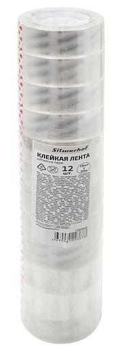 Клейкая лента канцелярская Silwerhof 481059 прозрачная шир.19мм дл.33м 35мкр полипропилен спайка фото 2