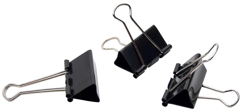 Зажимы Silwerhof 510018 сталь 51мм черный (упак.:12шт) картонная коробка фото 4