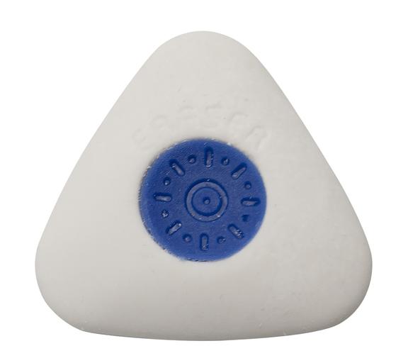 Ластик Silwerhof Trio 181152 треугольный 40х40х10мм каучук термопластичный белый пластиковая сердцевина фото 1