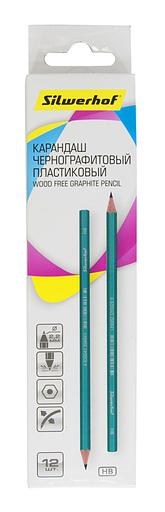 Карандаш ч/г Silwerhof Favorit 120638-03 2.2мм HB шестигран. пластик кор.европод. фото 2