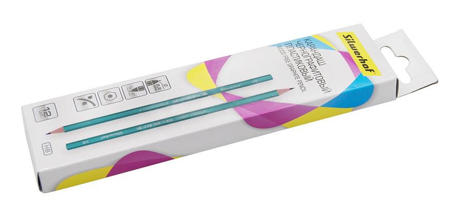 Карандаш ч/г Silwerhof Favorit 120638-03 2.2мм HB шестигран. пластик кор.европод. фото 3