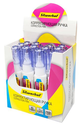 Ручка корректор Silwerhof 443008 6мл дисплей картонный фото 4