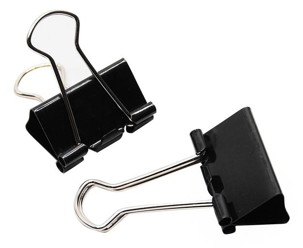 Зажимы Silwerhof 510015 сталь 25мм черный (упак.:12шт) картонная коробка фото 4