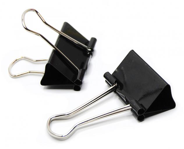 Зажимы Silwerhof 510016 сталь 32мм черный (упак.:12шт) картонная коробка фото 4