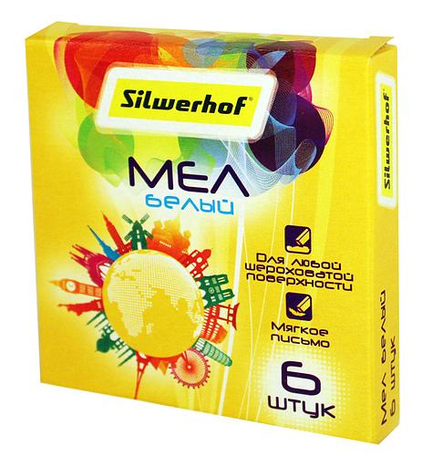 Мел белый Silwerhof 882085-06 Солнечная коллекция (6шт) картон.коробка фото 1