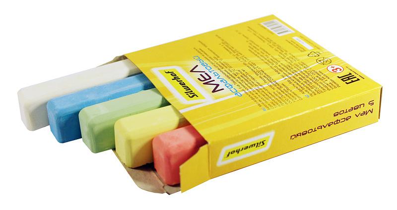 Мел цветной Silwerhof 882087-05 Солнечная коллекция асфальт. 5цв. картон.коробка фото 3