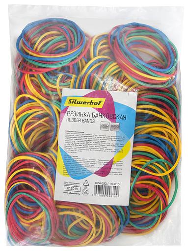 Резинки для купюр Silwerhof 189015 d=60мм 2мм 500гр ассорти фото 2