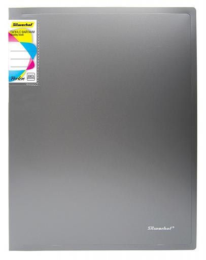 Папка с 80 прозр.вклад. Silwerhof Perlen 292981-77 A4 1мм карман серебристый металлик фото 1