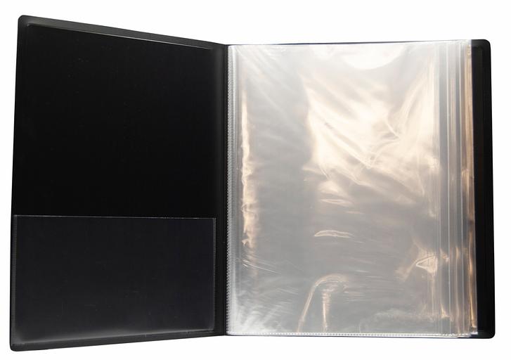 Папка с 60 прозр.вклад. Silwerhof Perlen 292961-74 A4 1мм карман синий металлик фото 3