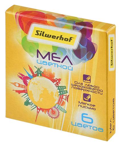 Мел цветной Silwerhof 882086-06 Солнечная коллекция 6цв. картон.коробка фото 1