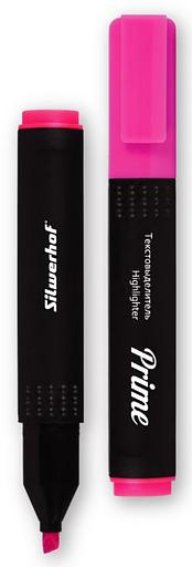 Текстовыделитель Silwerhof Prime 108031-08 скошенный пиш. наконечник 1-4мм розовый коробка фото 1