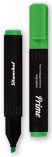 Текстовыделитель Silwerhof Prime 108031-03 скошенный пиш. наконечник 1-4мм зеленый коробка фото 1