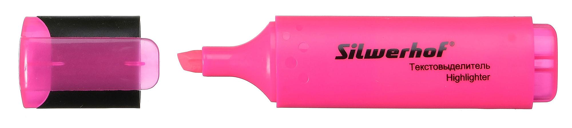 Текстовыделитель Silwerhof Blaze 108036-08 скошенный пиш. наконечник 1-5мм розовый картон фото 1