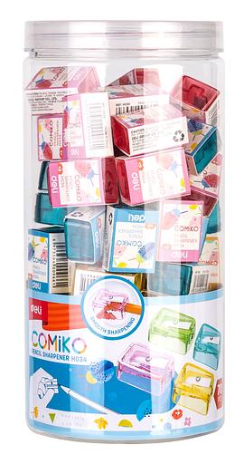 Точилка для карандашей ручная Deli EH034 Comico 1 отверстие пластик ассорти фото 7