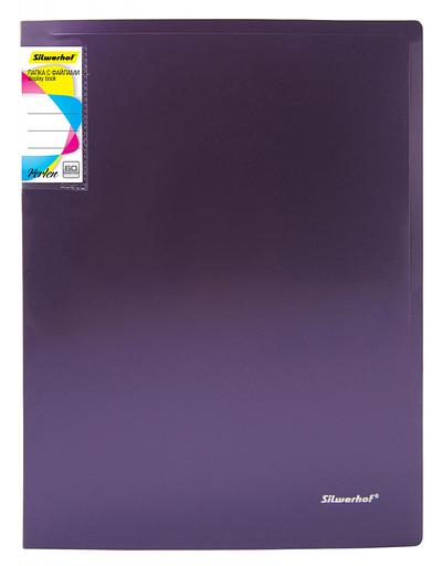 Папка с 60 прозр.вклад. Silwerhof Perlen 292961-73 A4 1мм карман сиреневый металлик фото 1