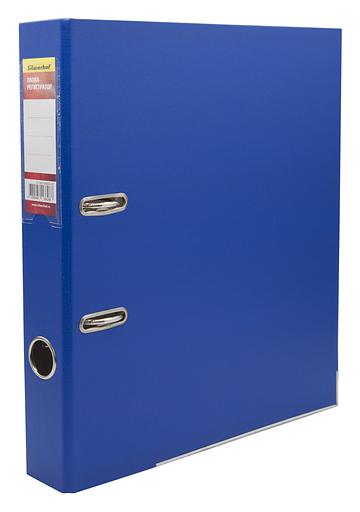 Папка-регистратор Silwerhof 355020-02 A4 50мм ПВХ/бумага синий мет.окант. сборная смен.карм. на кор. фото 1