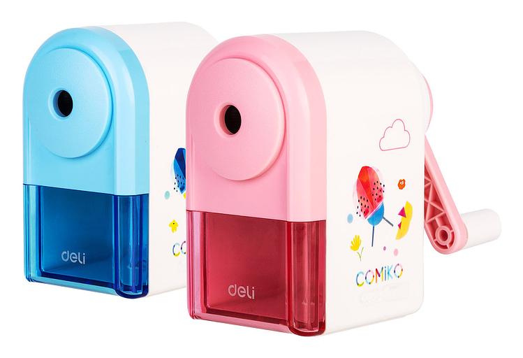 Точилка для карандашей механическая Deli E0641S 1 отверстие пластик ассорти фото 1