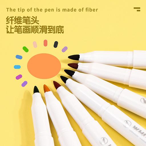 Набор маркеров для досок Deli S506 круглый пиш. наконечник 12цв. ассорти пакет с европодвесом (12шт.) фото 2