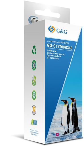 Чернила G&G GG-C13T00R340 пурпурный 70мл для Epson EcoTank 7700/7750 фото 1