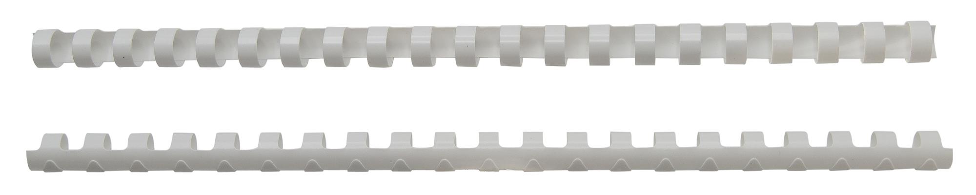 Пружины для переплета пластиковые Silwerhof d=12мм 56-80лист A4 белый (100шт) (1373587) фото 2