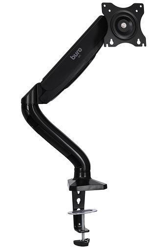 Кронштейн для мониторов ЖК Buro M1 черный 15"-32" макс.9кг крепление к столешнице поворот и наклон фото 2